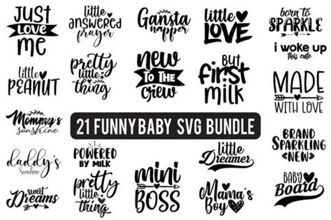 Funny Baby Svg Bundle Graphic By Orpitasn Creative Fabrica