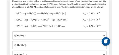 Solved Phosphoric Acid Is Used Widely In Fertilizers And Is Chegg