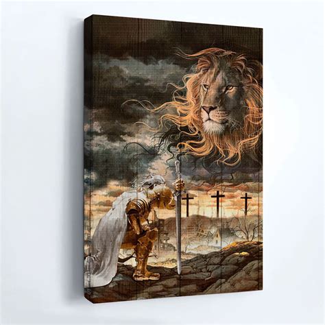 Jesus Christ Landscape Canvas, Christian Wall Art - Amazing lion face ...