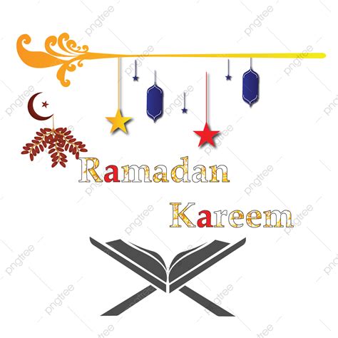 Quran Ramadan Kareem Vector Art Png Ramadan Kareem With Moon Dates