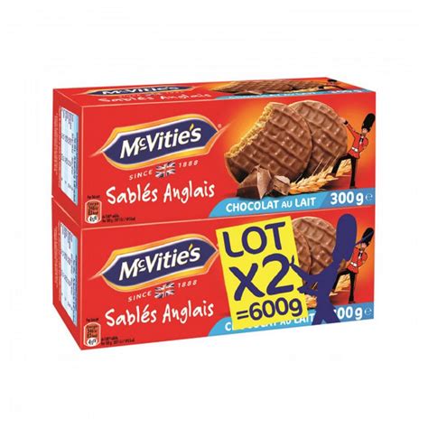 mc vities biscuit sables anglais nappes de chocolat au lait  pas