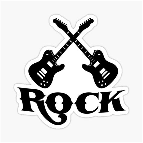 Rock Guitars Sticker For Sale By Kimberlymarie Redbubble