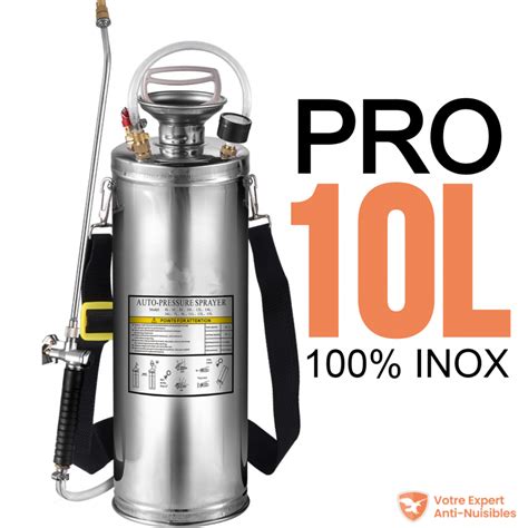 Pulvérisateur professionnel PULVERINOX en acier inoxydable 10 litres