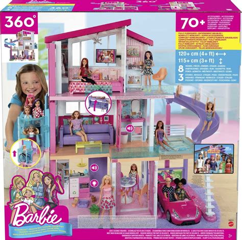 Barbie Dreamhouse Dollhouse With Pool, Slide, Elevator, Lights And ...