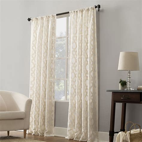 Lark Manor™ Anuel Trellis Jacquard Sheer Rod Pocket Curtain Panel