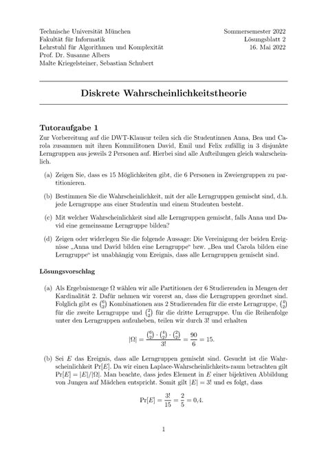 Lo02 Übungs und Hausaufgabenblatt 02 Sommersemester Technische