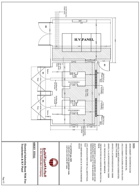 Two Transformer Sub-Station Layout | PDF