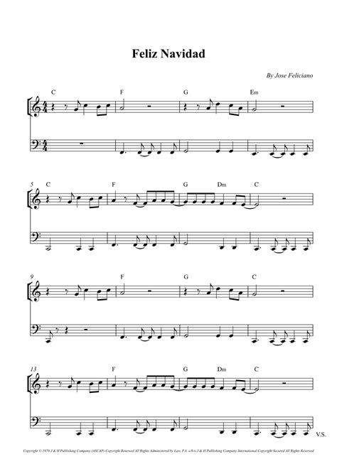 Feliz Navidad Sheet Music Clay Walker Instrumental Duet