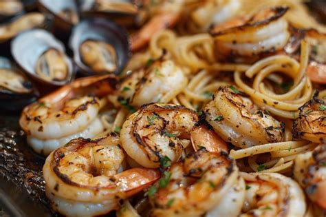 Premium Photo Homemade Seafood Linguine Traditional Italian Recipe