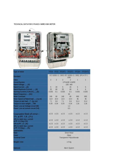 DOC 3 Phase 4 Wire Kwh Meter DOKUMEN TIPS