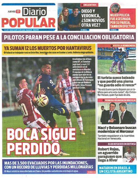 Diario Popular Jueves 17 De Enero De 2019 Perfil Formosa