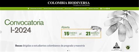 Convocatoria I 202 Becas Colombia Biodiversa Promoviendo La