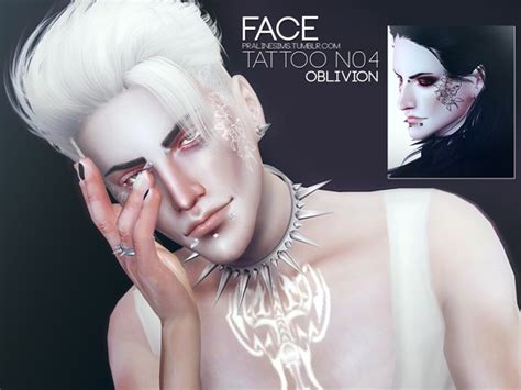 Oblivion Face Tattoo N By Pralinesims At Tsr Sims Hot Sex Picture