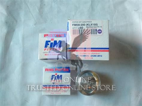 Jual PISTON KIT SEHER KLX 150 OS STD 200 FIM IZUMI FIM30 Di Lapak 2M