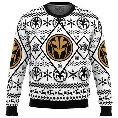 Christmas White Ranger Power Rangers Ugly Christmas Sweater Walmart