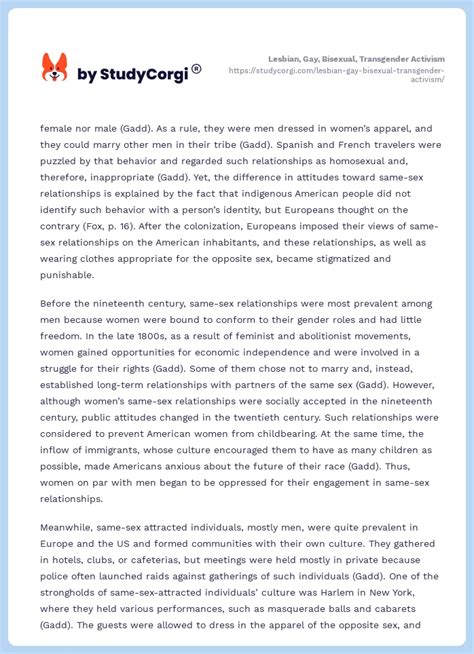 Lesbian Gay Bisexual Transgender Activism Free Essay Example