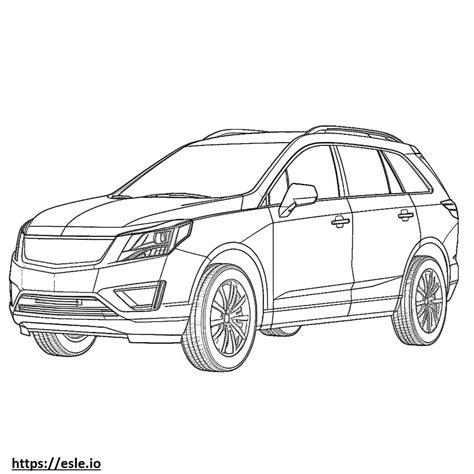 Cadillac Xt5 Limo Awd 2024 Coloring Page