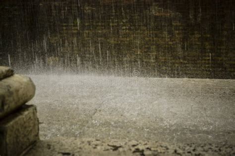 Rain Falls On The Ground Stock Photo Image Of Spring 44674304