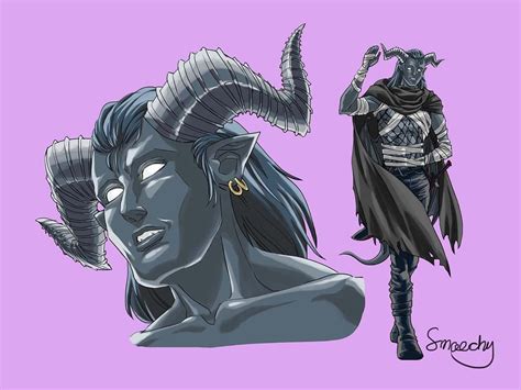 Art Tiefling Monk Commission For Our Next Campaign Rdnd