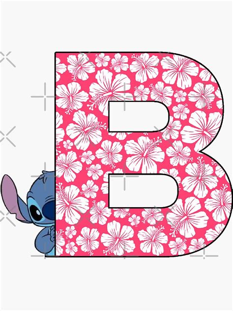 Lilo Stitch Letter B Sticker By Lizettesotelo Redbubble