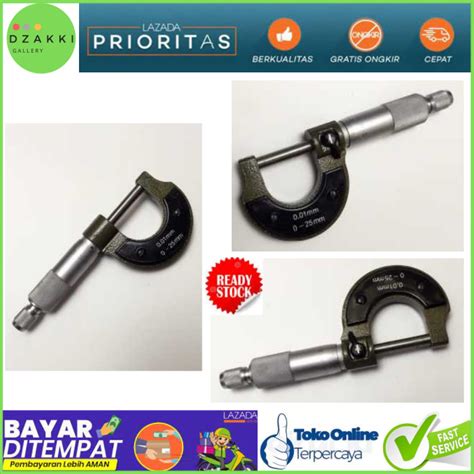 Promo Dijamin Ori Micrometer Mm Mm Mikrometer Sekrup