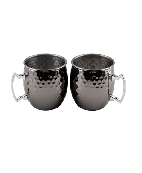 Thirstystone By Cambridge Oz Drinking Copper Cups Faceted Black