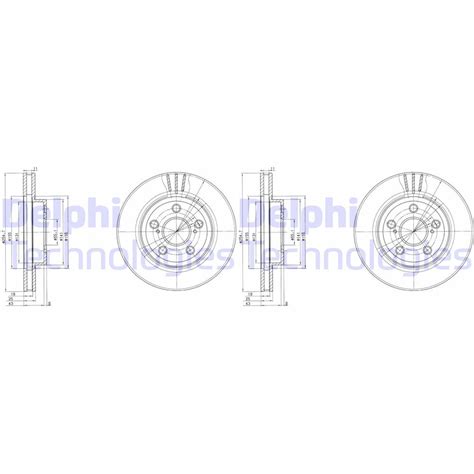 2X DELPHI BREMSSCHEIBEN 255mm BELÜFTET VORNE PASSEND FÜR TOYOTA CARINA