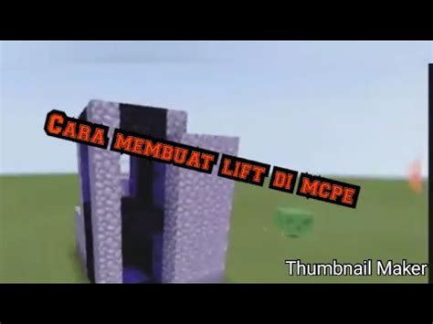 Cara Membuat Lift Di Mcpe YouTube