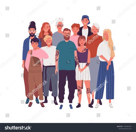 Diversity People Modern Society Crowd Different Stock Vector (Royalty ...