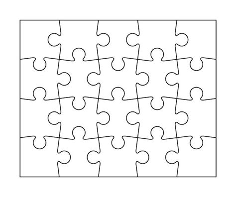 Puzzle Grid With 20 Pieces Premium Vector Freepik