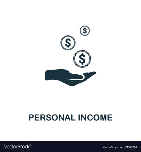 Personal Income Icon Line Style Design From Vector Image