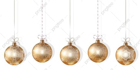 Realistic Christmas Balls Vector Hd Png Images Set Of Realistic Gold