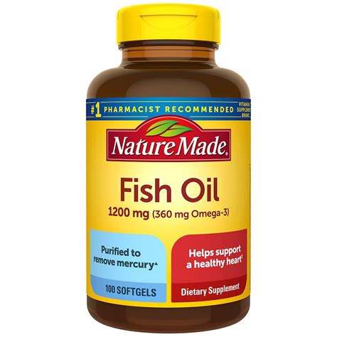 Nature Made Fish Oil 1200 Mg Dietary Supplement Liquid Softgels Walgreens