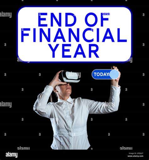 Conceptual Display End Of Financial Year Business Approach Revise And