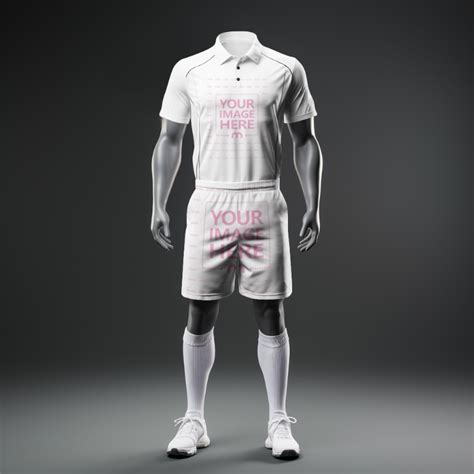 Football Jersey Player Kit Mockup Generator on Mannequin - Mediamodifier