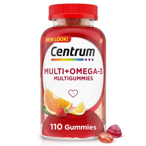 Centrum Multigummies Multi Omega 3 Dual Action 110 Gummies Adult