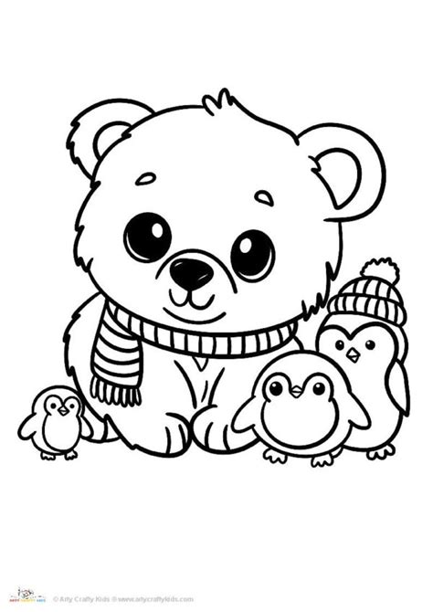 Polar Bear Coloring Pages - Arty Crafty Kids