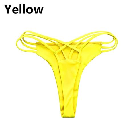 Sexy Thong Bikini Bottom Women Brazilian Thongs Swimwear Swimsuit