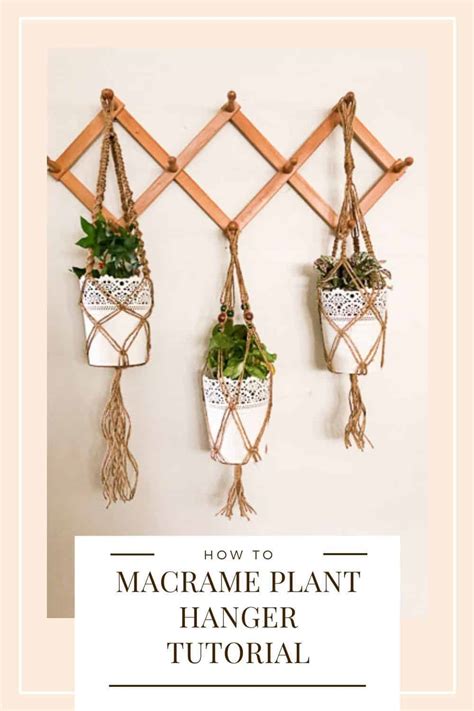 How To Macrame Plant Hanger Tutorial Amy Lanham