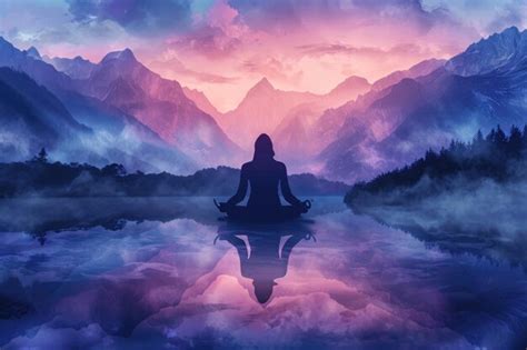 Premium AI Image | Mountain meditation and serenity through yoga