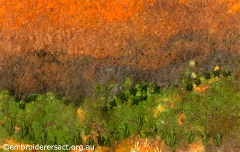 Cross Section From Flinders Ranges By Margaret Lamond Embroiderers