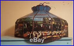 VIntage Budweiser Hanging Advertising Lamp / Light Cydelsdale Horses Bar Light