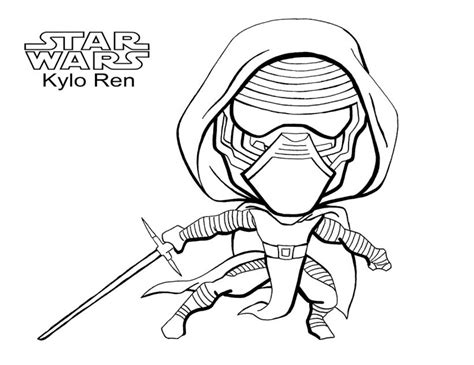 Kylo Ren 1 Coloring Page - Free Printable Coloring Pages for Kids