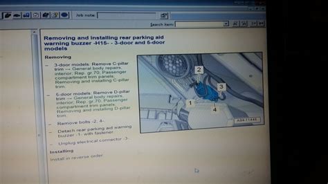 PDC Buzzer And Module Location Audi Sport Net