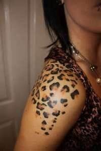 Lovely leopard tattoo