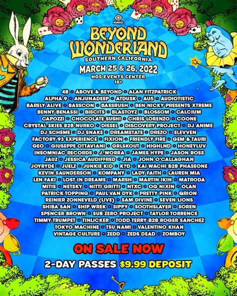 Merle Sims Buzz Beyond Wonderland Gorge 2022 Set Times