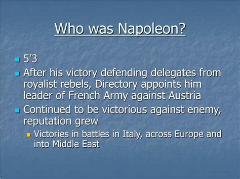 Ppt Napoleon Bonaparte And The French Empire Powerpoint Presentation