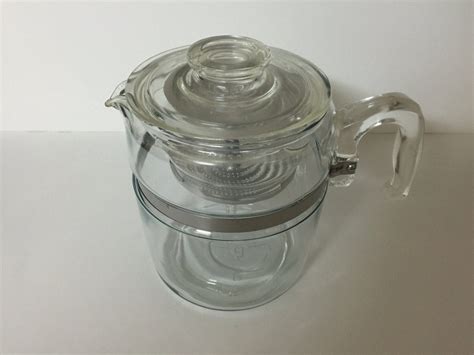 Vintage 9 Cup Pyrex Glass Coffee Pot Percolator Complete