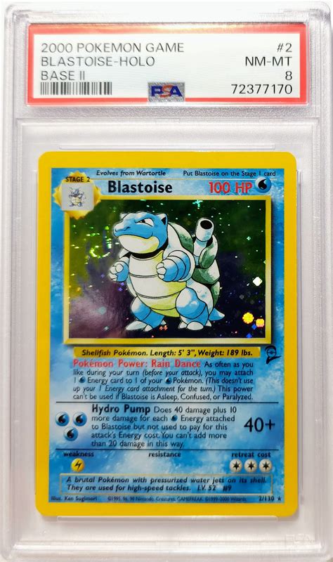 Pokemon Blastoise Base Set Ii Holo Rare Psa Mint Psa