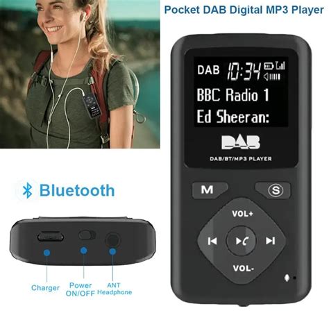 Pocket DAB Radio Portable Digital Radio With Bluetooth MP3 Player-in ...